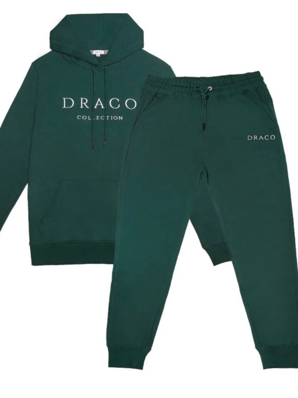 Draco Collection Dark Green Hoodie & Sweatpants Joggers unisex